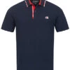 Jack & Jones Jack And Jones Herren Polo Shirt T-Shirt Mit Knopfleiste Navy Blazer Blau Rot