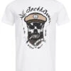 Jack & Jones Jack And Jones Herren T-Shirt Mit Captain Skull Print Bright Weiss