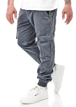 Urban Classics Herren Twill Cargo Jogginghose Darkshadow Grau