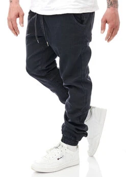 Stilreich Geschäft 38 Urban Classics Herren Denim Jogginghose Washed-Look Schwarz
