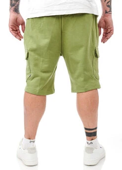 Urban Classics Herren Organic Cargo Sweat Shorts Olive -Stilreich Geschäft 23040027 2
