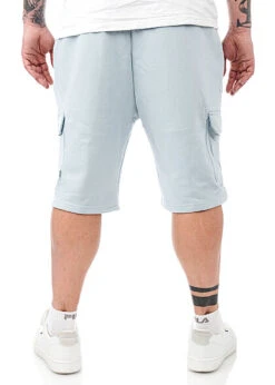 Urban Classics Herren Organic Cargo Sweat Shorts Summer Blue Blau -Stilreich Geschäft 23040028 2