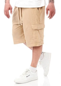 Urban Classics Herren Organic Cargo Sweat Shorts Union Beige