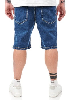Urban Classics Herren Shorts Relaxed Fit Jeans 4-Pockets Mid Indigo Washed Blau -Stilreich Geschäft 23040032 2