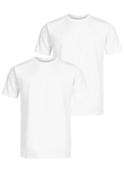Seventyseven Lifestyle Herren 2-Pack Basic T-Shirt Weiss