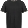 Urban Classics Herren T-Shirt Oversized Mit Rundhals Und Kontrast-Details Schwarz Grau